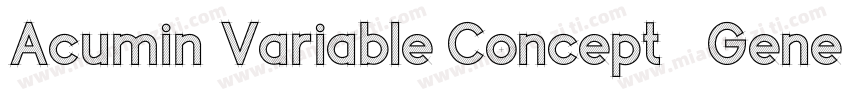 Acumin Variable Concept   General字体转换
